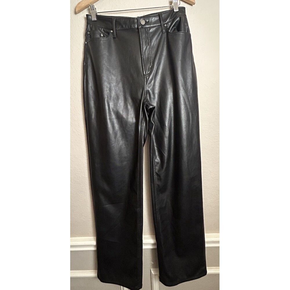 Women's TINSELTOWN‎ Black Faux Leather Pants Size 13, Polyester-287